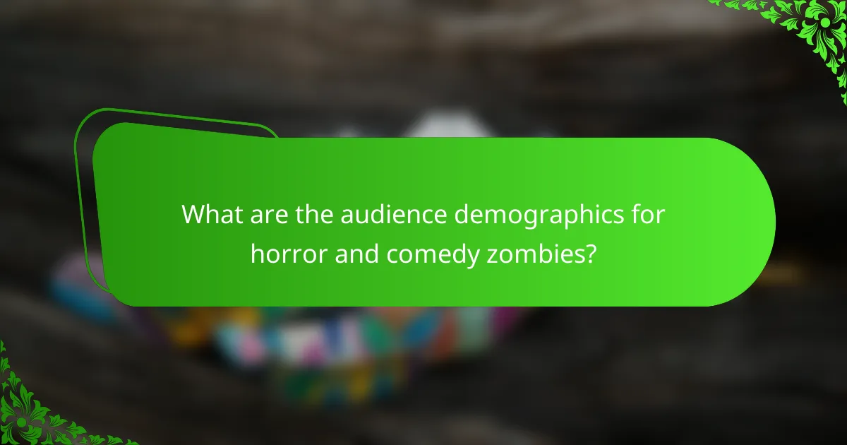 What are the audience demographics for horror and comedy zombies?