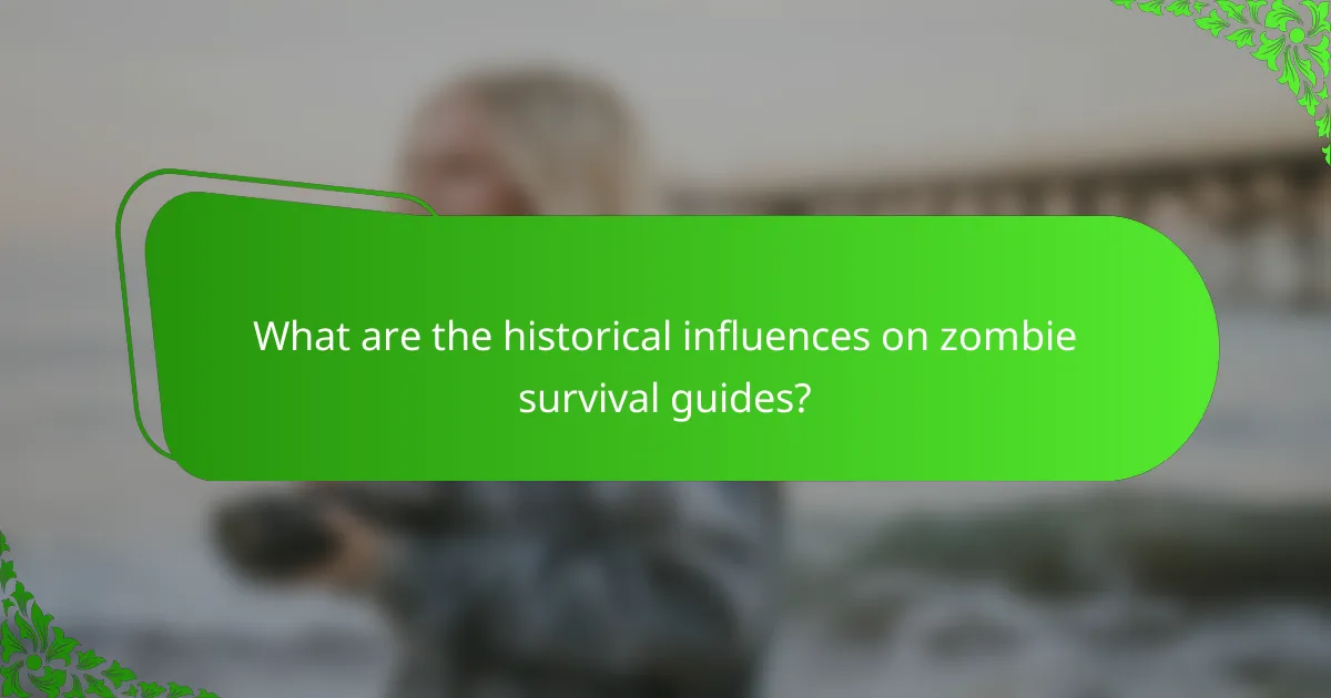 What are the historical influences on zombie survival guides?