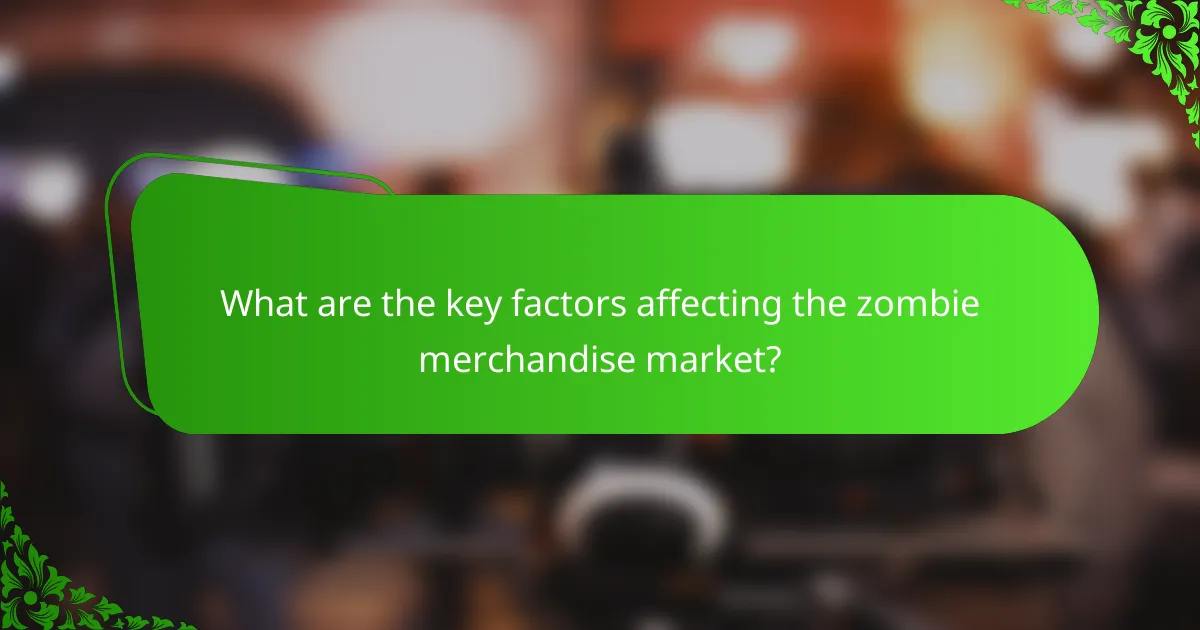 What are the key factors affecting the zombie merchandise market?